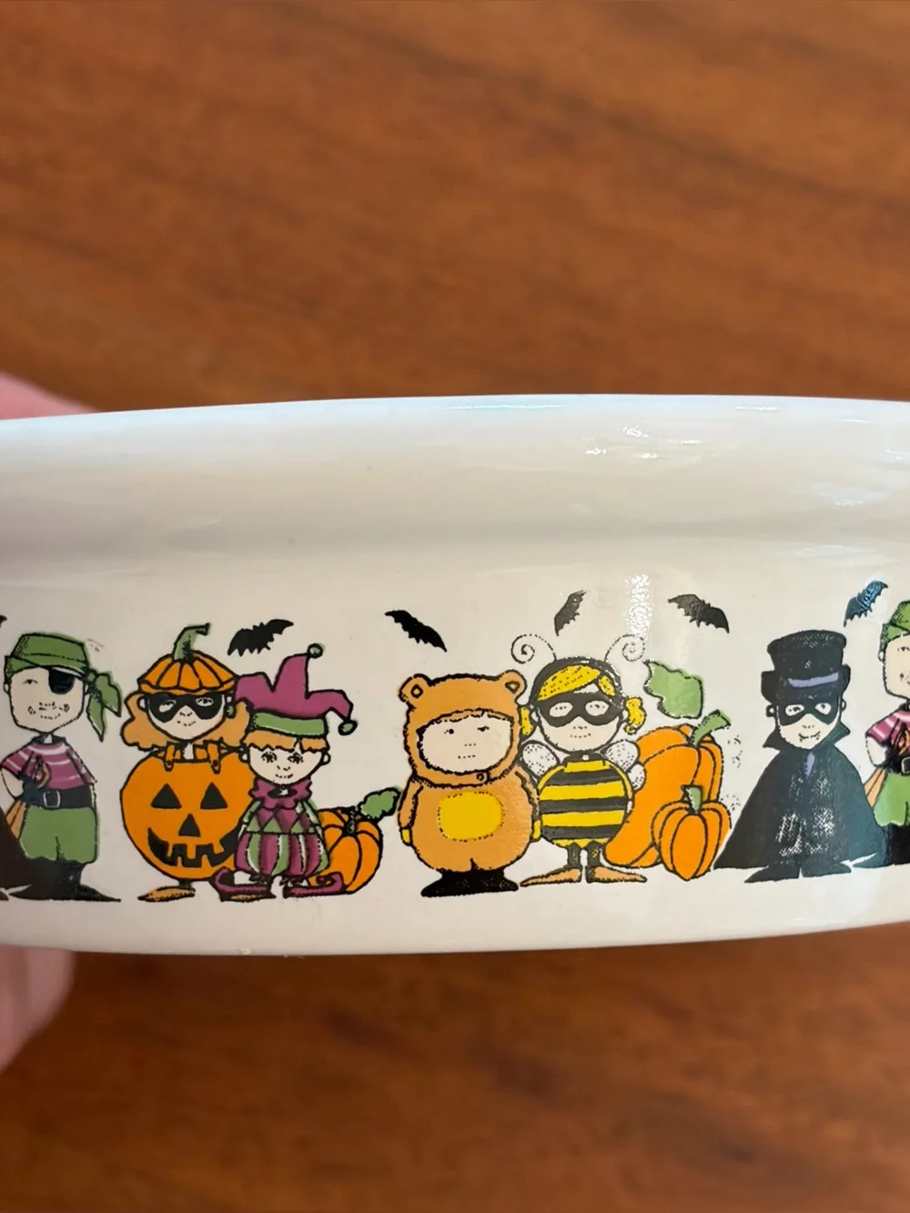 Vintage Goblins Ursula Dodge Signature Halloween Stoneware Dog Cat Pet Bowl 4.5